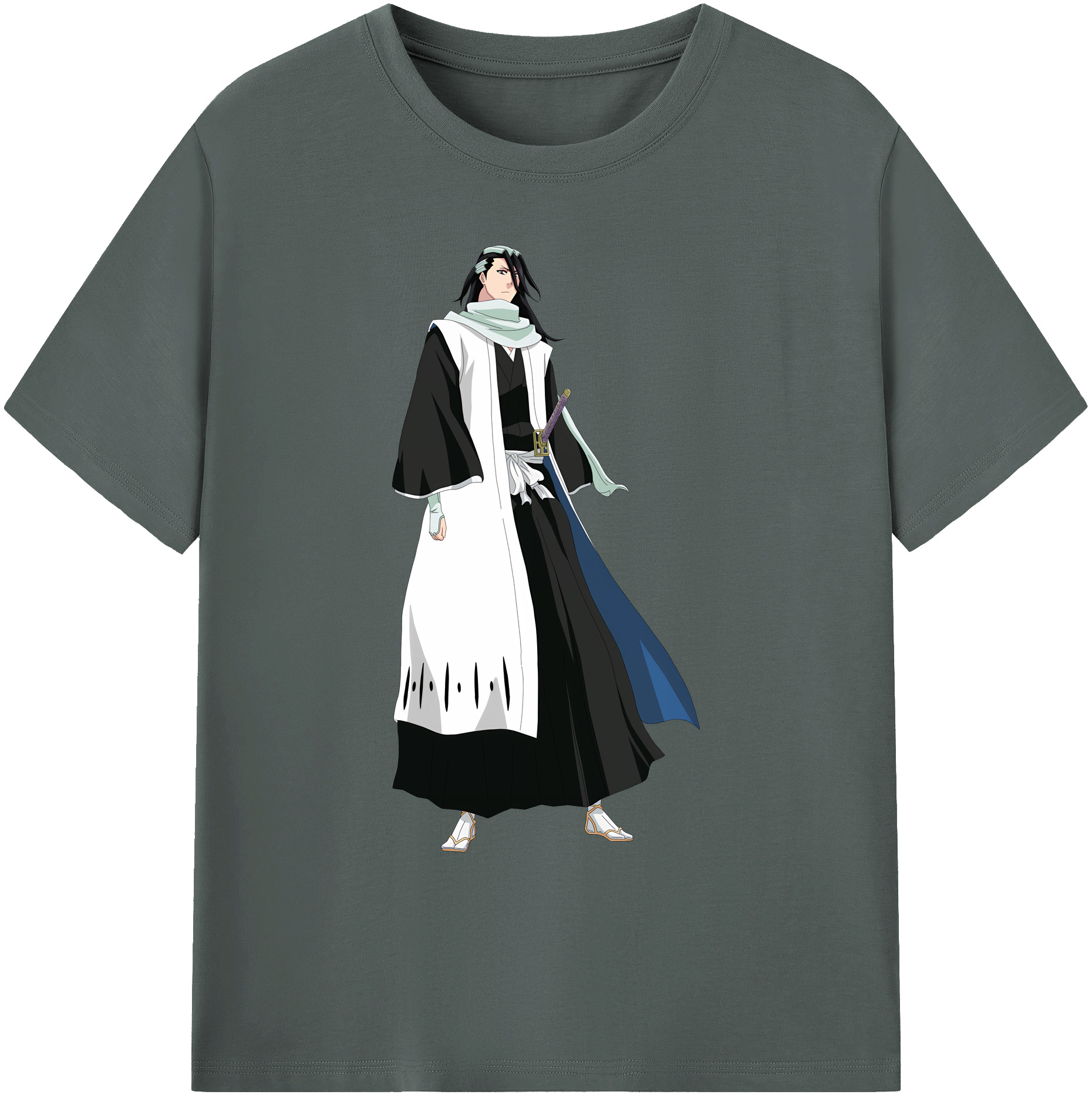 （画像用） ブリーチ くちき びゃくや BLEACH Kuchiki Byakuya 綿100％ メンズ半袖Tシャツ｜肌触りやわらか＆通気性